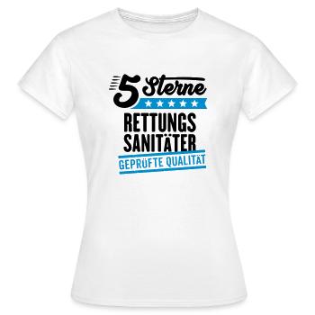 5Sterne Rettungssanitäter - Frauen T-Shirt - Weiß - Vorne - AI Model Female 172 dark (172cm)