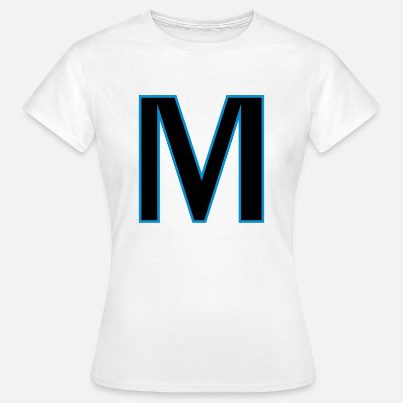 letter M vector - Women's T-Shirt - white