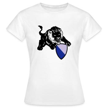 zürich löwe - Frauen T-Shirt - Weiß - Vorne - AI Model Female 172 dark (172cm)