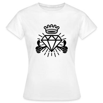 Thumbs up (Diamant) - Frauen T-Shirt - Weiß - Vorne - AI Model Female 172 dark (172cm)