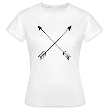 Hipster Arrows, Vintage, Hipsters, Arrow - Women's T-Shirt - white - Front - AI Model Female 172 dark (172cm)