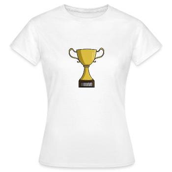 Trophy Illustration - Women's T-Shirt - white - Front - AI Model Female 172 dark (172cm)