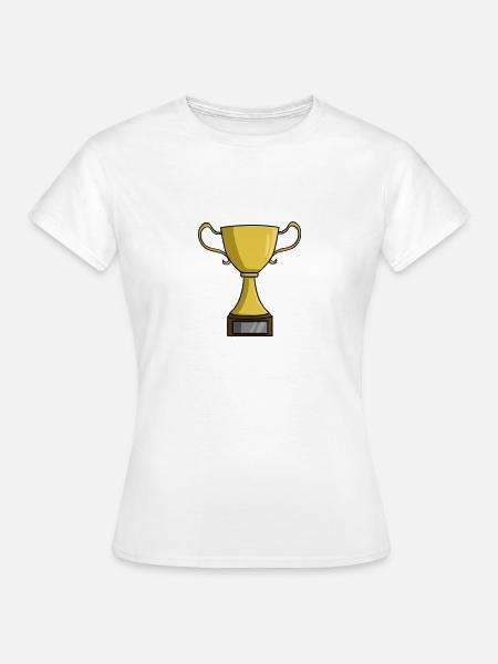 Trophäenillustration - Frauen T-Shirt - Weiß