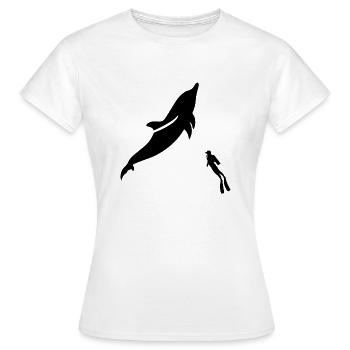 Diving Dive Dive - Women's T-Shirt - white - Front - AI Model Female 172 dark (172cm)