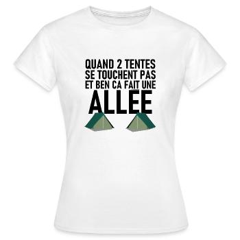 TENTES - T-shirt Femme - blanc - Devant - AI Model Female 172 dark (172cm)