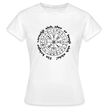 Pagan Wikingerkompass Krieger - Frauen T-Shirt - Weiß - Vorne - AI Model Female 172 dark (172cm)