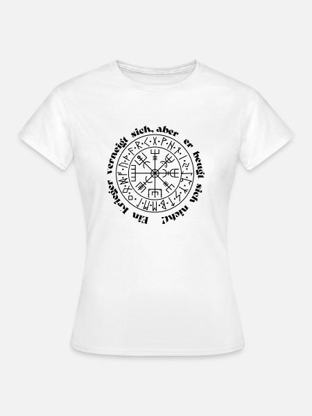 Pagan Wikingerkompass Krieger - Frauen T-Shirt - Weiß