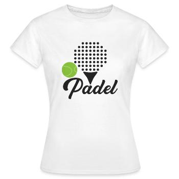 Padel, lustige Schläger. Padel Geschenkidee. Sport - Frauen T-Shirt - Weiß - Vorne - AI Model Female 172 dark (172cm)