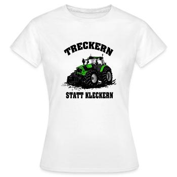 Traktor - Schlepper - Landwirt - Bauer - Frauen T-Shirt - Weiß - Vorne - AI Model Female 172 dark (172cm)