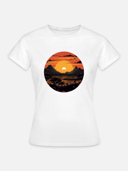 Desert Sunset - Frauen T-Shirt - Weiß