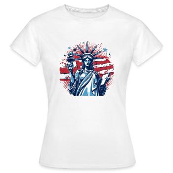Illustration de la Statue de la Liberté - T-shirt Femme - blanc - Devant - AI Model Female 172 dark (172cm)