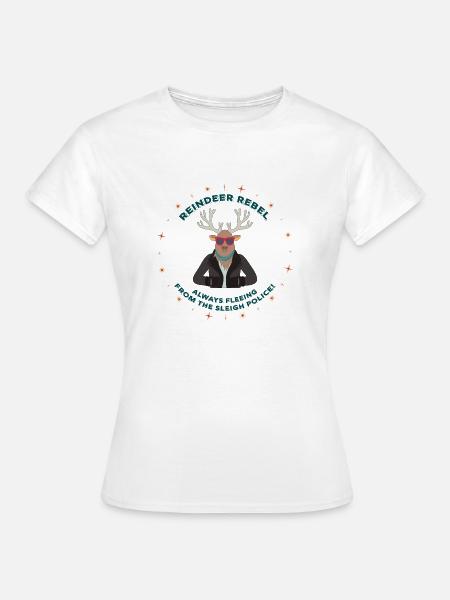 Reindeer Rebell - Frauen T-Shirt - Weiß