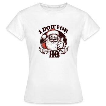 Naughty Santa - Women's T-Shirt - white - Front - AI Model Female 172 dark (172cm)