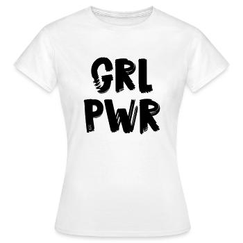 Girl-Power Girl-Power - Frauen T-Shirt - Weiß - Vorne - AI Model Female 172 dark (172cm)