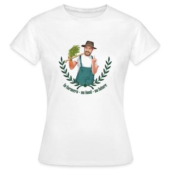 No Farmers - No Food - No Future - Frauen T-Shirt - Weiß - Vorne - AI Model Female 172 dark (172cm)