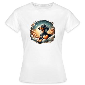 Dachshund Grief Management Rainbow Bridge - Women's T-Shirt - white - Front - AI Model Female 172 dark (172cm)