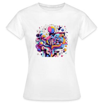 Environnement spatial - T-shirt Femme - blanc - Devant - AI Model Female 172 dark (172cm)