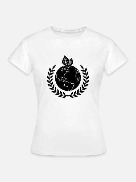erde kranz - Frauen T-Shirt - Weiß