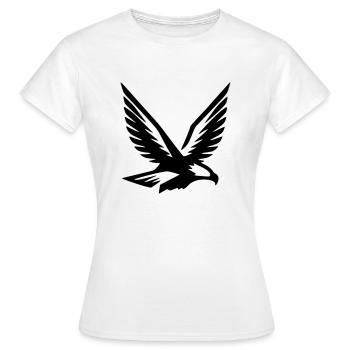 Aigle, faucon, symbole volant, armoiries, vecteur, vecteur - T-shirt Femme - blanc - Devant - AI Model Female 172 dark (172cm)