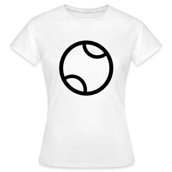 Balle de tennis - T-shirt Femme - blanc - Devant - AI Model Female 172 dark (172cm)