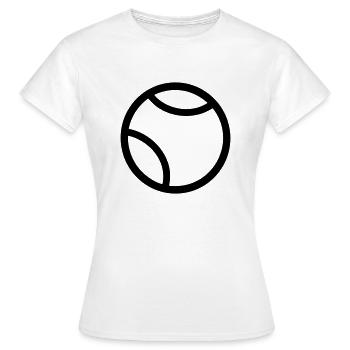 Balle de tennis - T-shirt Femme - blanc - Devant - AI Model Female 172 dark (172cm)