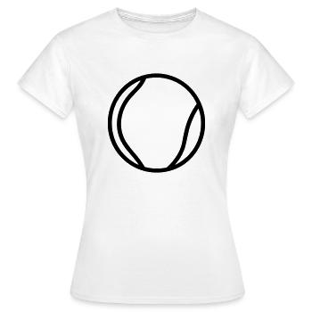 Balle de tennis - T-shirt Femme - blanc - Devant - AI Model Female 172 dark (172cm)