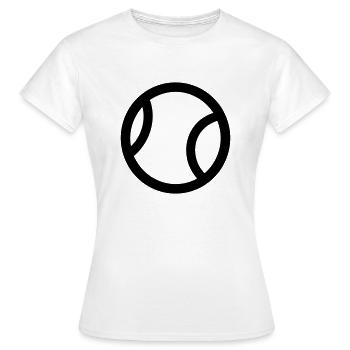 Balle de tennis - T-shirt Femme - blanc - Devant - AI Model Female 172 dark (172cm)