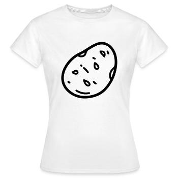 potato - Women's T-Shirt - white - Front - AI Model Female 172 dark (172cm)