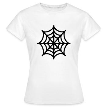 Halloween-Spinnennetz - Frauen T-Shirt - Weiß - Vorne - AI Model Female 172 dark (172cm)