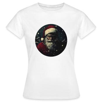 The Determined Santa Claus - Women's T-Shirt - white - Front - AI Model Female 172 dark (172cm)