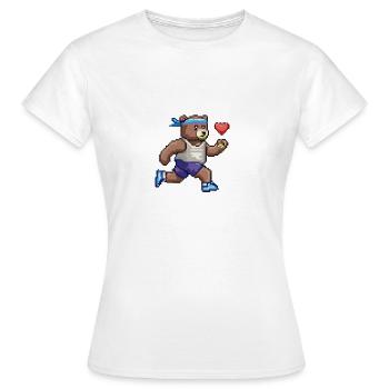 La saga de l’ours - COURSE - T-shirt Femme - blanc - Devant - AI Model Female 172 dark (172cm)
