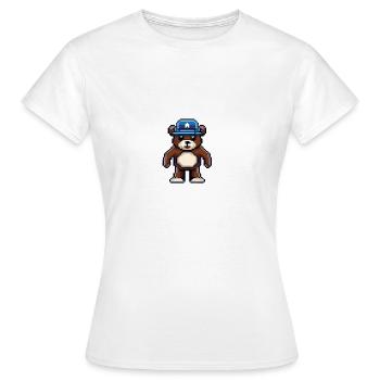 La saga de l’ours - CHAPEAU SUR OURS - T-shirt Femme - blanc - Devant - AI Model Female 172 dark (172cm)