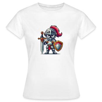 Bande dessinée Knight - T-shirt Femme - blanc - Devant - AI Model Female 172 dark (172cm)