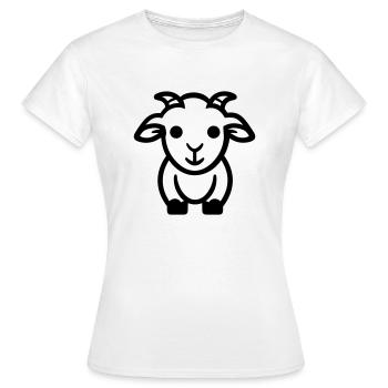 Ziegenbock - Frauen T-Shirt - Weiß - Vorne - AI Model Female 172 dark (172cm)