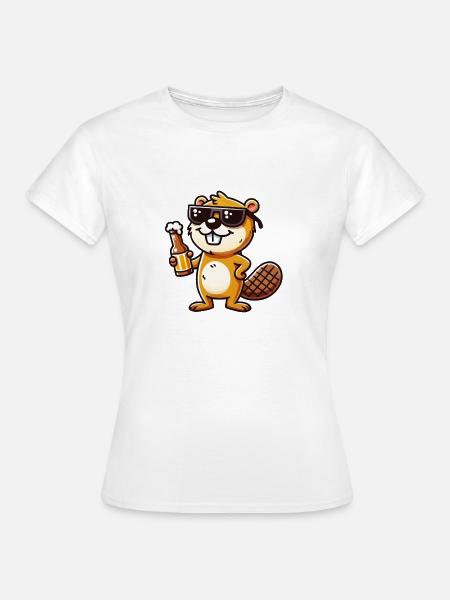 Biber Bier - Frauen T-Shirt - Weiß