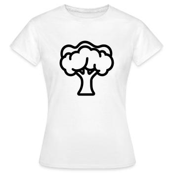 brocoli - T-shirt Femme - blanc - Devant - AI Model Female 172 dark (172cm)
