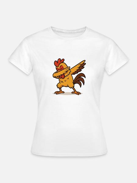 hahn dabbing - Frauen T-Shirt - Weiß