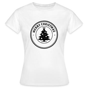 Merry Christmas - T-shirt Femme - blanc - Devant - AI Model Female 172 dark (172cm)