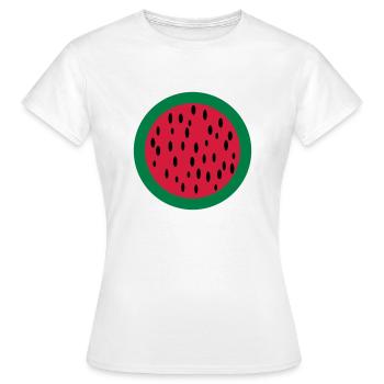 melone - T-shirt Femme - blanc - Devant - AI Model Female 172 dark (172cm)