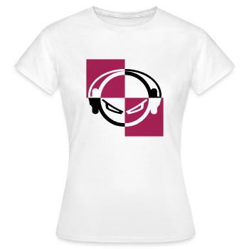 headphones - Frauen T-Shirt - Weiß - Vorne - AI Model Female 172 dark (172cm)