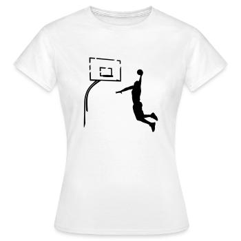 Basketball Dunk - Women's T-Shirt - white - Front - AI Model Female 172 dark (172cm)