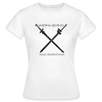 SAO SURVIVOR - Frauen T-Shirt - Weiß - Vorne - AI Model Female 172 dark (172cm)