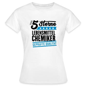 5Sterne Lebensmittelchemiker - Frauen T-Shirt - Weiß - Vorne - AI Model Female 172 dark (172cm)