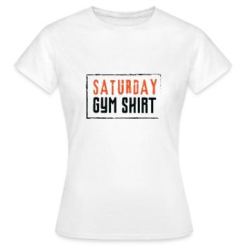Samedi GYMNASE SHIRT - T-shirt Femme - blanc - Devant - AI Model Female 172 dark (172cm)