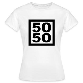 5050 4LCW 4 Letter Code Wear - Frauen T-Shirt - Weiß - Vorne - AI Model Female 172 dark (172cm)
