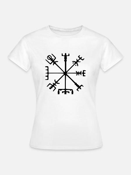 Viking compass - Frauen T-Shirt - Weiß