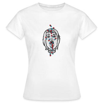 Intoxiqué - T-shirt Femme - blanc - Devant - AI Model Female 172 dark (172cm)