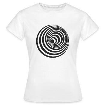 Illusion d'optique - T-shirt Femme - blanc - Devant - AI Model Female 172 dark (172cm)