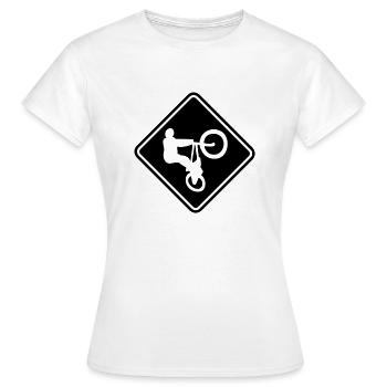 BMX Roadsign - T-shirt Femme - blanc - Devant - AI Model Female 172 dark (172cm)