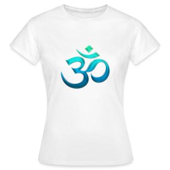 aum_om_atlantis_lagoon - Frauen T-Shirt - Weiß - Vorne - AI Model Female 172 dark (172cm)